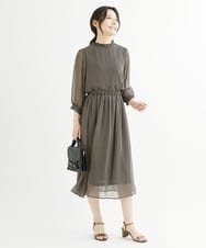 F1HIS05140 MK MICHEL KLEIN(小さいサイズ)(メゾン ドゥ サンク) 【小さいサイズ】幾何柄プリントスカート/丈の長さが選べる/洗える ワイン