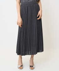 F1HJA71170 MK MICHEL KLEIN(小さいサイズ)(メゾン ドゥ サンク) 【小さいサイズ】楊柳シアーチェックプリーツスカート/洗える/セットアップ対応 ライトグレー