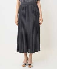 F1HJA71170 MK MICHEL KLEIN(小さいサイズ)(メゾン ドゥ サンク) 【小さいサイズ】楊柳シアーチェックプリーツスカート/洗える/セットアップ対応 ライトグレー