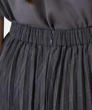 F1HJA71170 MK MICHEL KLEIN(小さいサイズ)(メゾン ドゥ サンク) 【小さいサイズ】楊柳シアーチェックプリーツスカート/洗える/セットアップ対応 ライトグレー