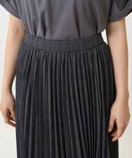 F1HJA71170 MK MICHEL KLEIN(小さいサイズ)(メゾン ドゥ サンク) 【小さいサイズ】楊柳シアーチェックプリーツスカート/洗える/セットアップ対応 ライトグレー