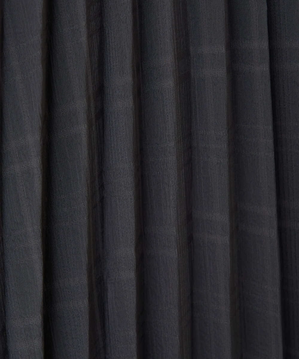 F1HJA71170 MK MICHEL KLEIN(小さいサイズ)(メゾン ドゥ サンク) 【小さいサイズ】楊柳シアーチェックプリーツスカート/洗える/セットアップ対応 ライトグレー