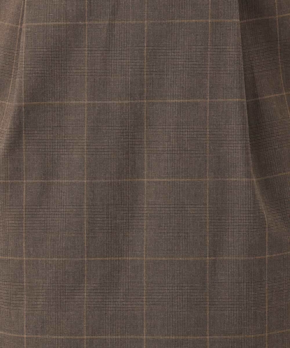 F1HJD31160 MK MICHEL KLEIN(小さいサイズ)(メゾン ドゥ サンク) 【小さいサイズ】[洗える]グレンチェック柄タイトスカート グレージュ