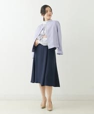 F1HJP39150 MK MICHEL KLEIN(小さいサイズ)(メゾン ドゥ サンク) 【小さいサイズ】セミマーメイドスカート/洗える ネイビー