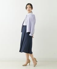 F1HJP39150 MK MICHEL KLEIN(小さいサイズ)(メゾン ドゥ サンク) 【小さいサイズ】セミマーメイドスカート/洗える ネイビー