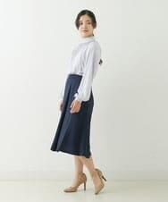 F1HJP39150 MK MICHEL KLEIN(小さいサイズ)(メゾン ドゥ サンク) 【小さいサイズ】セミマーメイドスカート/洗える ネイビー