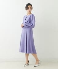 F1HJP39150 MK MICHEL KLEIN(小さいサイズ)(メゾン ドゥ サンク) 【小さいサイズ】セミマーメイドスカート/洗える ネイビー