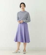 F1HJP39150 MK MICHEL KLEIN(小さいサイズ)(メゾン ドゥ サンク) 【小さいサイズ】セミマーメイドスカート/洗える ネイビー