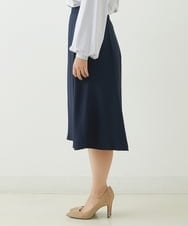 F1HJP39150 MK MICHEL KLEIN(小さいサイズ)(メゾン ドゥ サンク) 【小さいサイズ】セミマーメイドスカート/洗える ネイビー