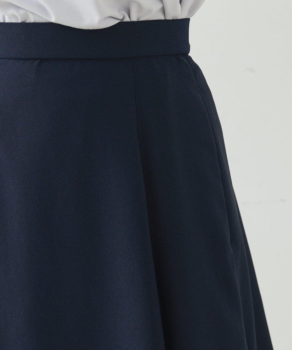 F1HJP39150 MK MICHEL KLEIN(小さいサイズ)(メゾン ドゥ サンク) 【小さいサイズ】セミマーメイドスカート/洗える ネイビー