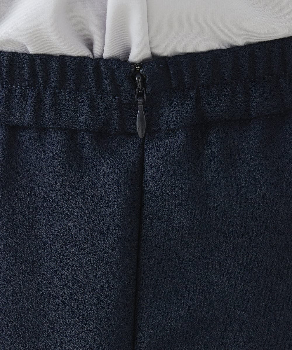 F1HJP39150 MK MICHEL KLEIN(小さいサイズ)(メゾン ドゥ サンク) 【小さいサイズ】セミマーメイドスカート/洗える ネイビー