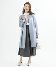 F1HJS32150 MK MICHEL KLEIN(小さいサイズ)(メゾン ドゥ サンク) 【小さいサイズ】ギャザーフレアスカート/洗える オリーブ