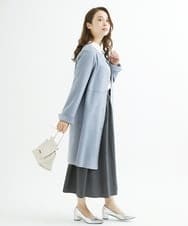 F1HJS32150 MK MICHEL KLEIN(小さいサイズ)(メゾン ドゥ サンク) 【小さいサイズ】ギャザーフレアスカート/洗える オリーブ