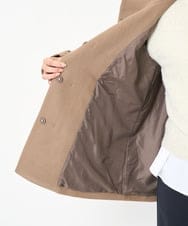 F1JAA42330 MK MICHEL KLEIN(小さいサイズ)(メゾン ドゥ サンク) 【小さいサイズ】ミドル丈メルトンコート モカ