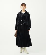 F1JAD31230 MK MICHEL KLEIN(小さいサイズ)(メゾン ドゥ サンク) 【小さいサイズ】スノーベロア クロップドブルゾン/洗える ライトブラウン