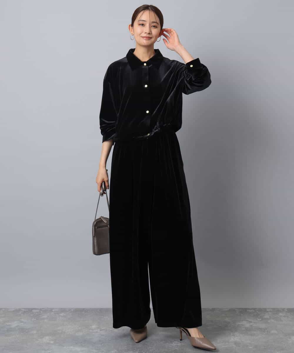 F1JAD31230 MK MICHEL KLEIN(小さいサイズ)(メゾン ドゥ サンク) 【小さいサイズ】スノーベロア クロップドブルゾン/洗える ライトブラウン