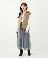 F1JAD35310 MK MICHEL KLEIN(小さいサイズ)(メゾン ドゥ サンク) 【小さいサイズ】ダウンライナー付きマルチwayブルゾン/撥水加工 モカ