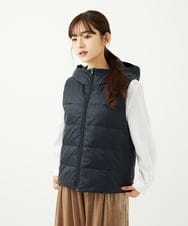 F1JAD35310 MK MICHEL KLEIN(小さいサイズ)(メゾン ドゥ サンク) 【小さいサイズ】ダウンライナー付きマルチwayブルゾン/撥水加工 モカ