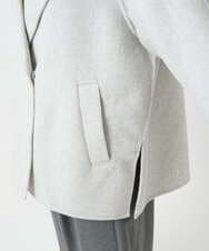 F1JAD40270 MK MICHEL KLEIN(小さいサイズ)(メゾン ドゥ サンク) 【小さいサイズ】スムースリバー ミドル丈コート ライトグレー