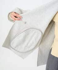 F1JAD40270 MK MICHEL KLEIN(小さいサイズ)(メゾン ドゥ サンク) 【小さいサイズ】スムースリバー ミドル丈コート ライトグレー