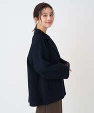 F1JAD40270 MK MICHEL KLEIN(小さいサイズ)(メゾン ドゥ サンク) 【小さいサイズ】スムースリバー ミドル丈コート ライトグレー