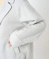 F1JAD40270 MK MICHEL KLEIN(小さいサイズ)(メゾン ドゥ サンク) 【小さいサイズ】スムースリバー ミドル丈コート ライトグレー