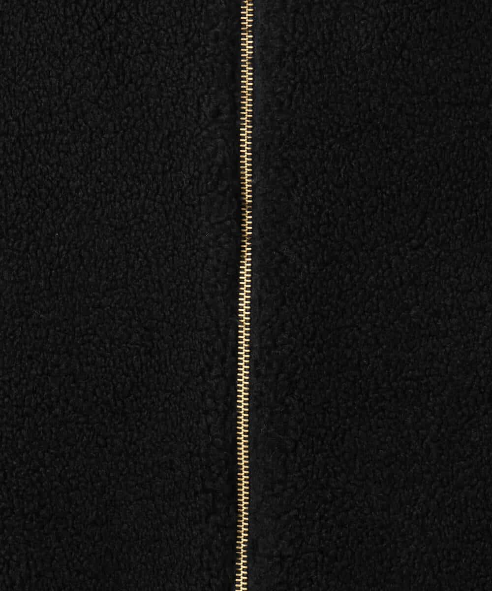 F1JAD42250 MK MICHEL KLEIN(小さいサイズ)(メゾン ドゥ サンク) 【小さいサイズ】ノーカラーボアブルゾン/洗える アイボリー