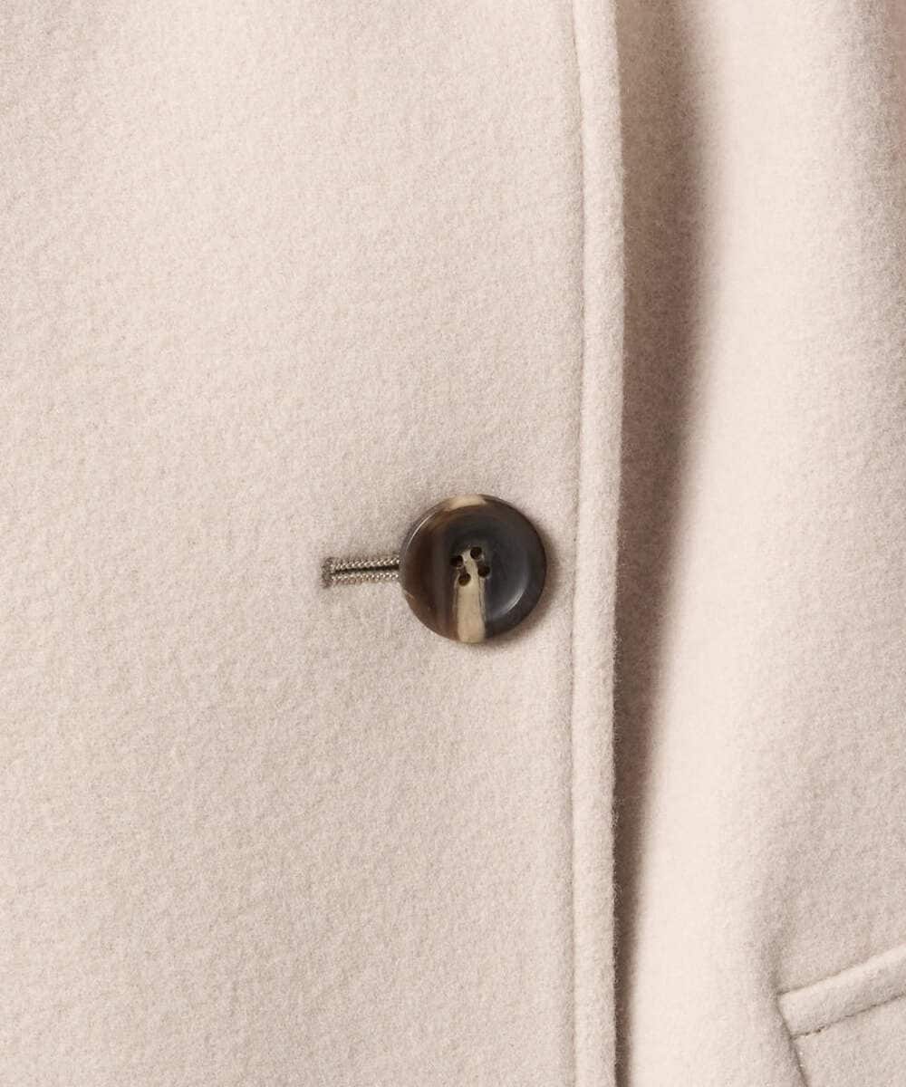 F1JAD54380 MK MICHEL KLEIN(小さいサイズ)(メゾン ドゥ サンク) 【小さいサイズ】エアリアルウール スタンドカラーショートコート ブルー