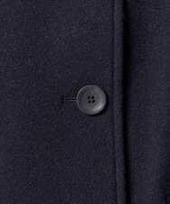 F1JAD54380 MK MICHEL KLEIN(小さいサイズ)(メゾン ドゥ サンク) 【小さいサイズ】エアリアルウール スタンドカラーショートコート ブルー