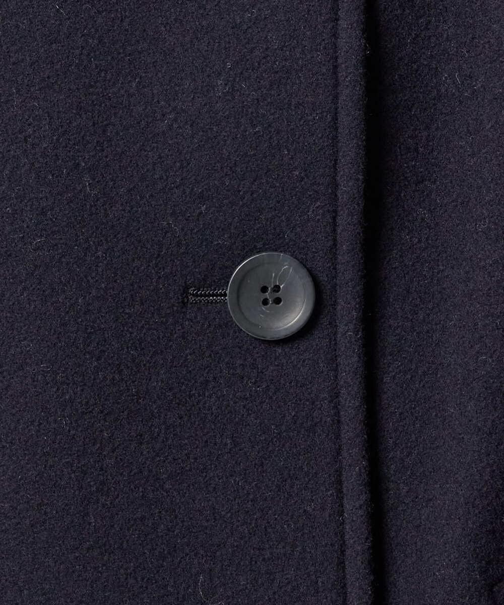 F1JAD54380 MK MICHEL KLEIN(小さいサイズ)(メゾン ドゥ サンク) 【小さいサイズ】エアリアルウール スタンドカラーショートコート ブルー