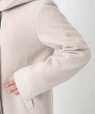 F1JAD55360 MK MICHEL KLEIN(小さいサイズ)(メゾン ドゥ サンク) 【小さいサイズ】エアリアルウール ミドル丈フーデットコート ベージュ