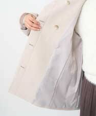 F1JAD55360 MK MICHEL KLEIN(小さいサイズ)(メゾン ドゥ サンク) 【小さいサイズ】エアリアルウール ミドル丈フーデットコート ベージュ