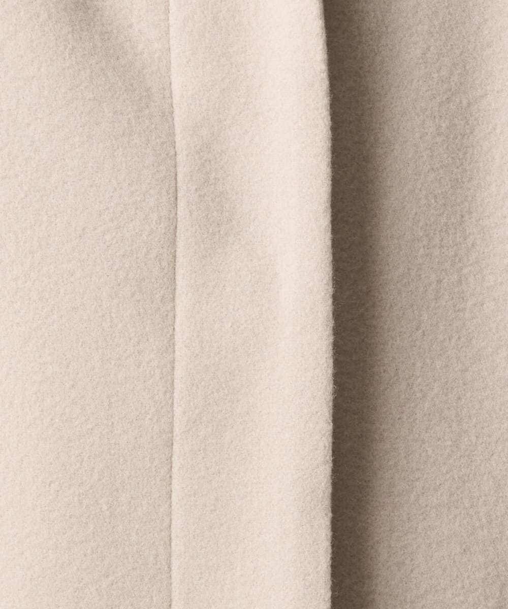 F1JAD55360 MK MICHEL KLEIN(小さいサイズ)(メゾン ドゥ サンク) 【小さいサイズ】エアリアルウール ミドル丈フーデットコート ベージュ