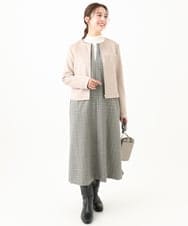 F1JDA32190 MK MICHEL KLEIN(小さいサイズ)(メゾン ドゥ サンク) 【小さいサイズ】フェイクスウェードショートブルゾン/洗える ライトブルー