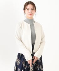 F1JDA32190 MK MICHEL KLEIN(小さいサイズ)(メゾン ドゥ サンク) 【小さいサイズ】フェイクスウェードショートブルゾン/洗える アイボリー