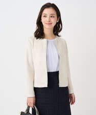 F1JDD32190 MK MICHEL KLEIN(小さいサイズ)(メゾン ドゥ サンク) 【小さいサイズ】フェイクスウェードショートブルゾン/洗える ベージュ