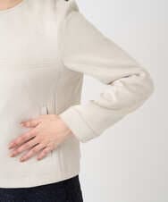 F1JDD32190 MK MICHEL KLEIN(小さいサイズ)(メゾン ドゥ サンク) 【小さいサイズ】フェイクスウェードショートブルゾン/洗える ベージュ