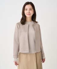 F1JDD32190 MK MICHEL KLEIN(小さいサイズ)(メゾン ドゥ サンク) 【小さいサイズ】フェイクスウェードショートブルゾン/洗える ベージュ