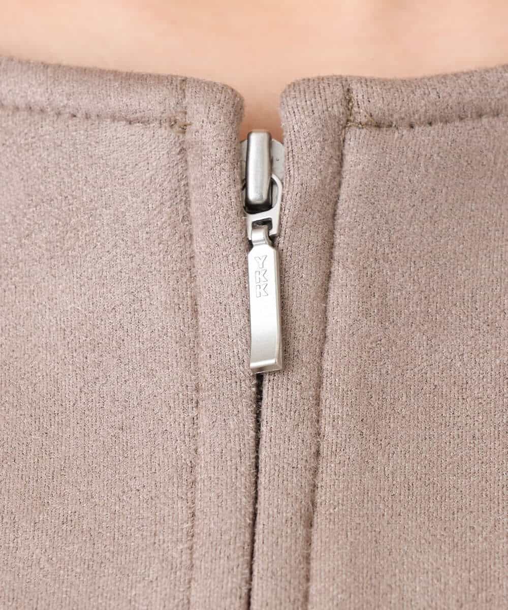 F1JDD32190 MK MICHEL KLEIN(小さいサイズ)(メゾン ドゥ サンク) 【小さいサイズ】フェイクスウェードショートブルゾン/洗える ベージュ