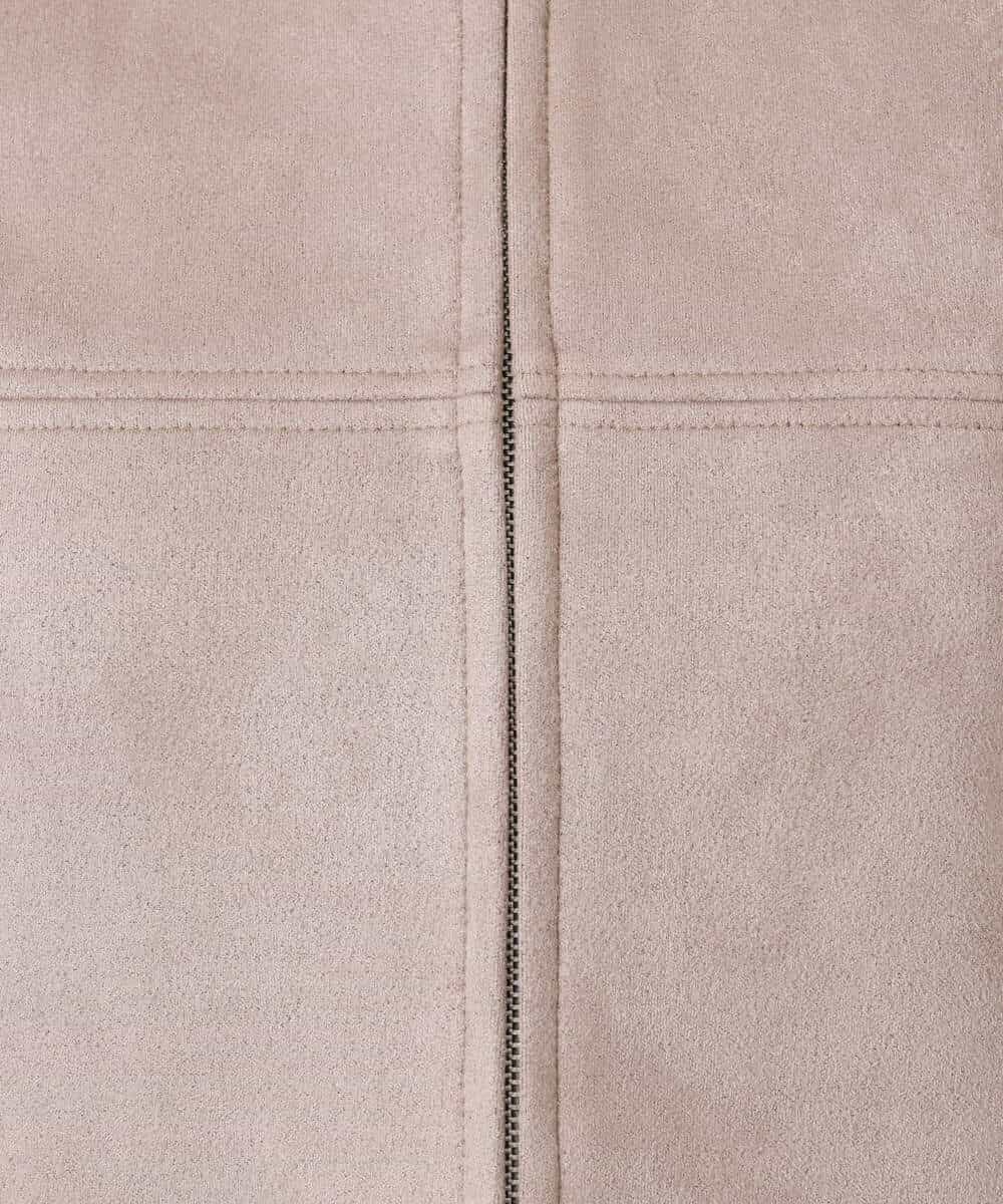 F1JDD32190 MK MICHEL KLEIN(小さいサイズ)(メゾン ドゥ サンク) 【小さいサイズ】フェイクスウェードショートブルゾン/洗える ベージュ