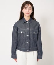 F1JFA25230 MK MICHEL KLEIN(小さいサイズ)(メゾン ドゥ サンク) 【小さいサイズ】デニムライクジャケット ネイビー