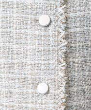 F1JFD02220 MK MICHEL KLEIN(小さいサイズ)(メゾン ドゥ サンク) 【小さいサイズ】ツイードジレ/洗える ライトブルー