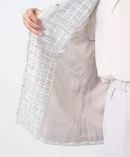 F1JFD02220 MK MICHEL KLEIN(小さいサイズ)(メゾン ドゥ サンク) 【小さいサイズ】ツイードジレ/洗える ライトブルー