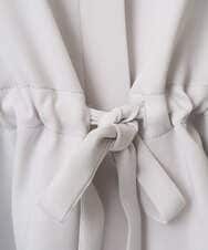 F1JFD13200 MK MICHEL KLEIN(小さいサイズ)(メゾン ドゥ サンク) 【小さいサイズ】ギャザーデザイン ジップアップブルゾン/撥水/防シワ/洗える ライトグレー