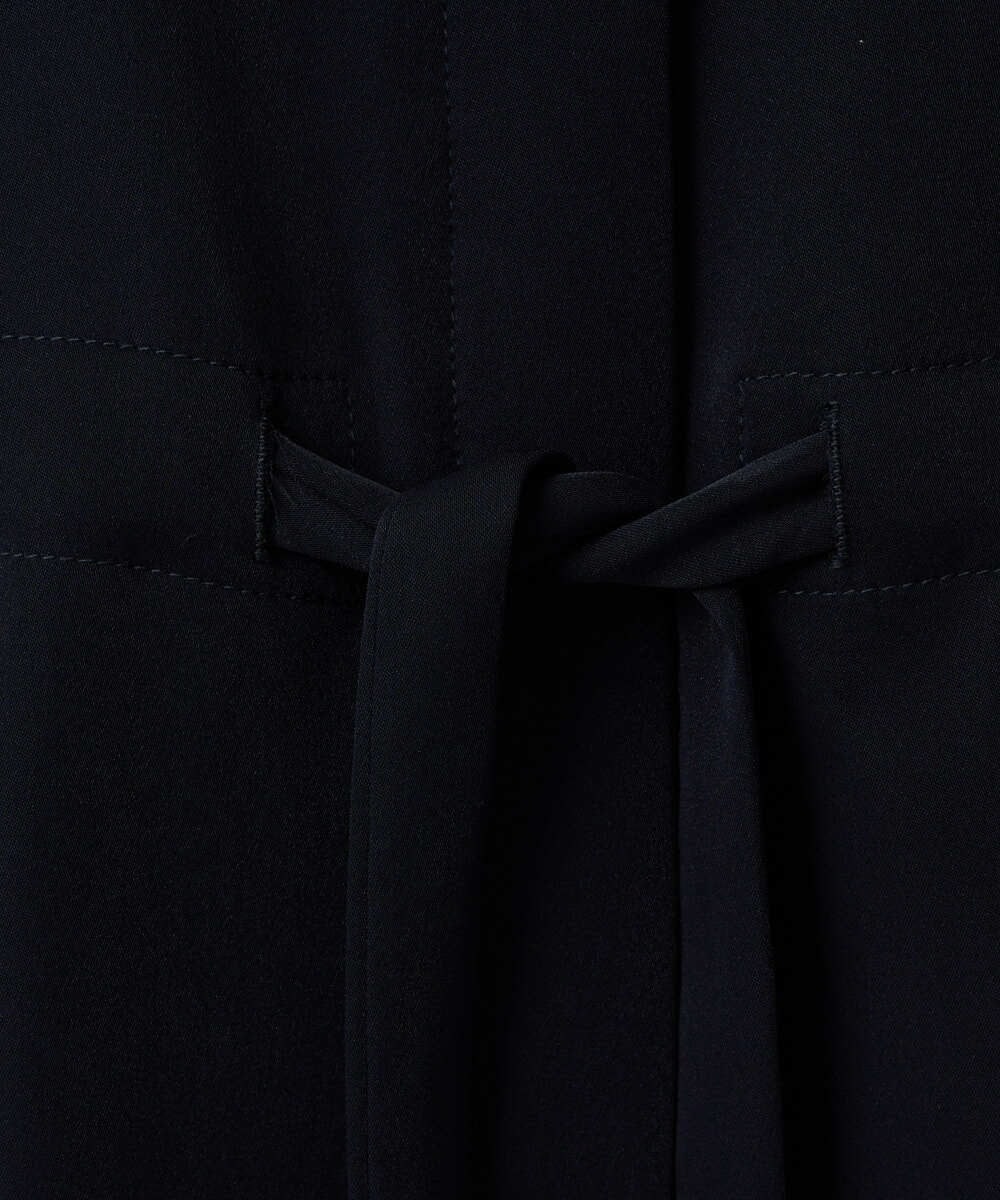 F1JFD13200 MK MICHEL KLEIN(小さいサイズ)(メゾン ドゥ サンク) 【小さいサイズ】ギャザーデザイン ジップアップブルゾン/撥水/防シワ/洗える ライトグレー