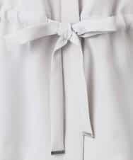 F1JFD13200 MK MICHEL KLEIN(小さいサイズ)(メゾン ドゥ サンク) 【小さいサイズ】ギャザーデザイン ジップアップブルゾン/撥水/防シワ/洗える ライトグレー