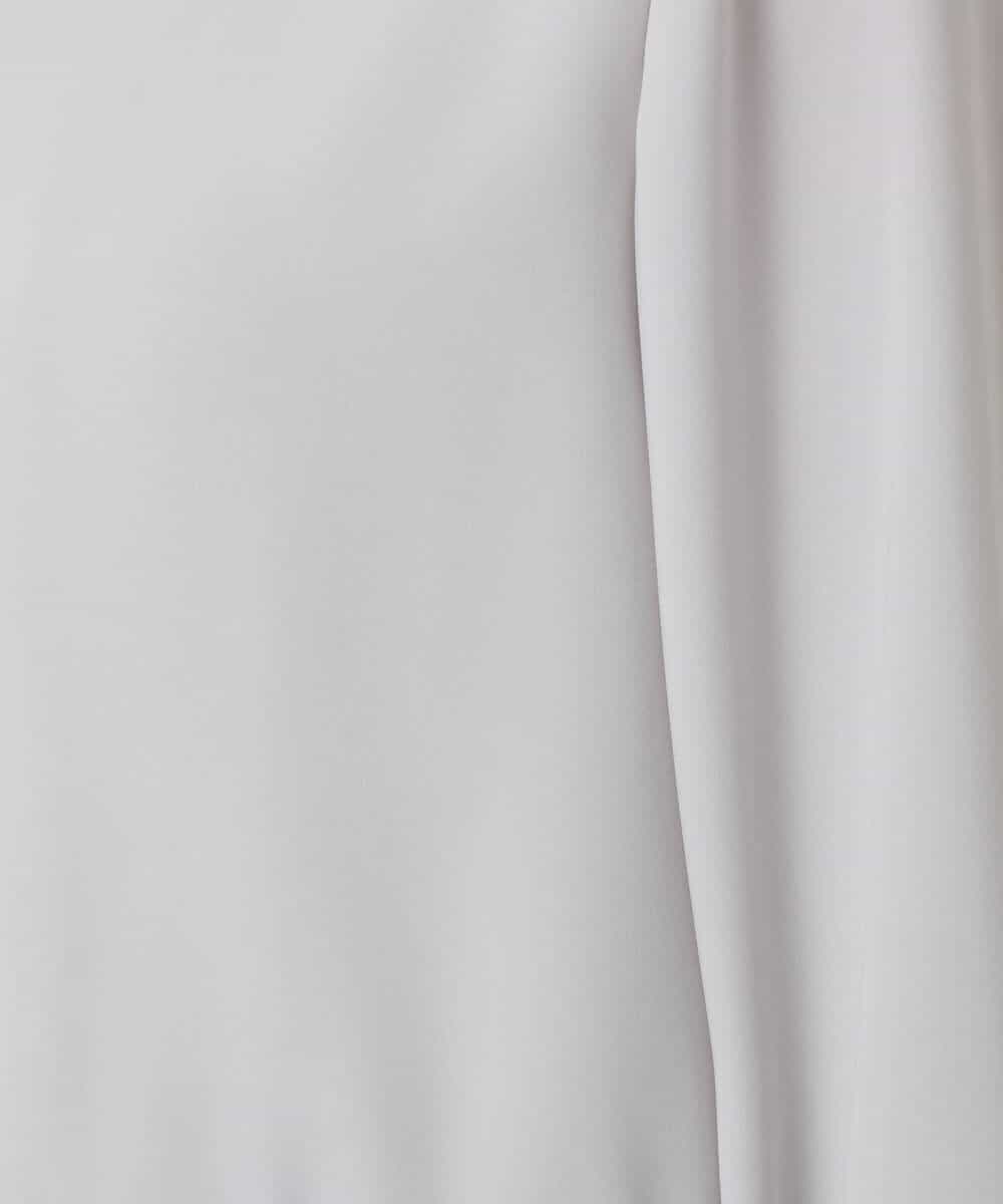 F1JFD13200 MK MICHEL KLEIN(小さいサイズ)(メゾン ドゥ サンク) 【小さいサイズ】ギャザーデザイン ジップアップブルゾン/撥水/防シワ/洗える ライトグレー