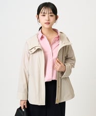 F1JFD14240 MK MICHEL KLEIN(小さいサイズ)(メゾン ドゥ サンク) 【小さいサイズ】ストレッチマウンテンパーカー/撥水加工/洗える ベージュ