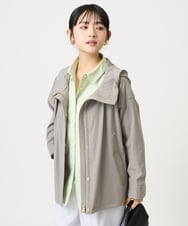 F1JFD14240 MK MICHEL KLEIN(小さいサイズ)(メゾン ドゥ サンク) 【小さいサイズ】ストレッチマウンテンパーカー/撥水加工/洗える モカ