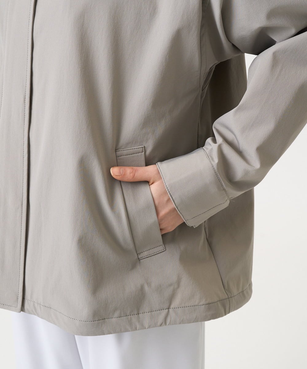 F1JFD14240 MK MICHEL KLEIN(小さいサイズ)(メゾン ドゥ サンク) 【小さいサイズ】ストレッチマウンテンパーカー/撥水加工/洗える モカ